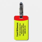 Stop Hands-off waarschuwing genaamd bagagelabel (Achterkant verticaal)