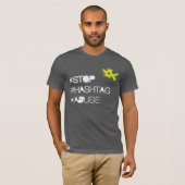 Stop hashtag misbruik t-shirt (Voorkant volledig)