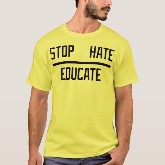 STOP HATE - EDUCEREN T-SHIRT (Voorkant)