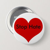 Stop Hate Ronde Button 7,6 Cm (Voorkant /achterkant)