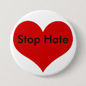 Stop Hate Ronde Button 7,6 Cm (Voorkant)