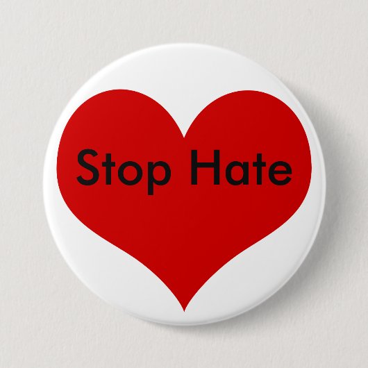 Stop Hate Ronde Button 7,6 Cm (Voorkant)