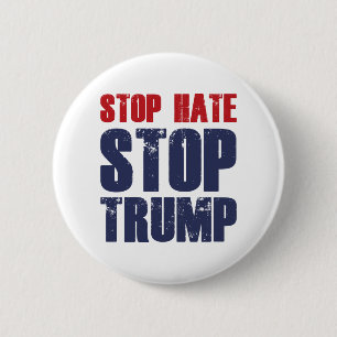 Stop Hate Stop Trump Ronde Button 5,7 Cm