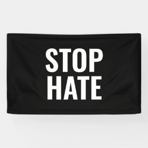 Stop Hate, zwarte witte banner