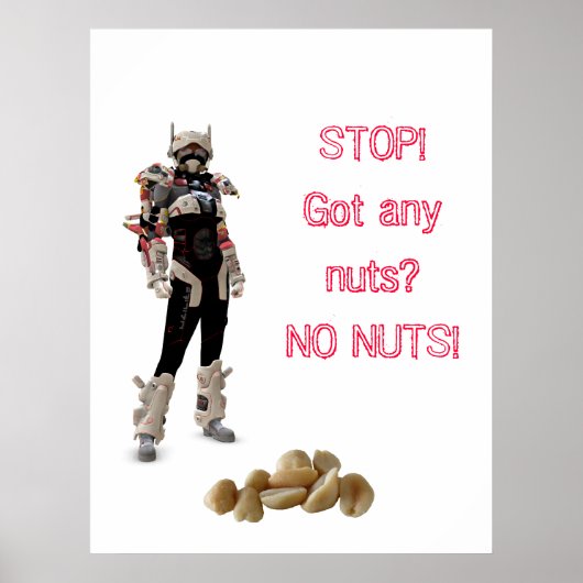 STOP! Heb je noten? Geen NUTS. Poster (Voorkant)