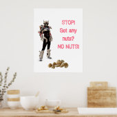 STOP! Heb je noten? Geen NUTS. Poster (Keuken)