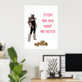 STOP! Heb je noten? Geen NUTS. Poster (Thuiskantoor)