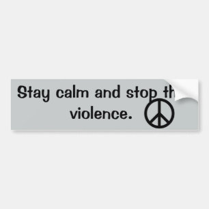 Stop het citaat van het Geweld Bumpersticker