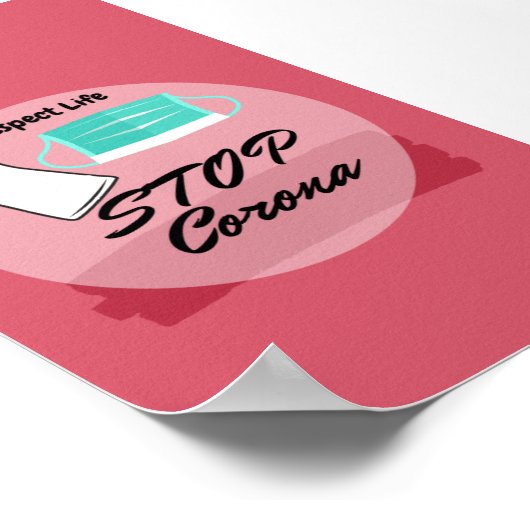 Stop het Corona-virus Poster (Hoek)