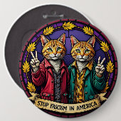 Stop het fascisme in Amerika Ronde Button 6,0 Cm (Voorkant /achterkant)