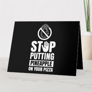 Stop het gebruik van ananas op uw Pizza Hawaii Hum Kaart