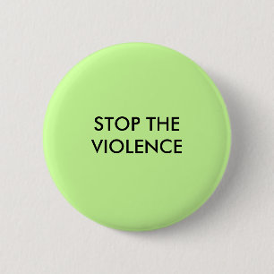 STOP HET GEWELD RONDE BUTTON 5,7 CM