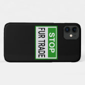 Stop het groene handelsteken van Fur Case-Mate iPhone Case (Achterkant (horizontaal))