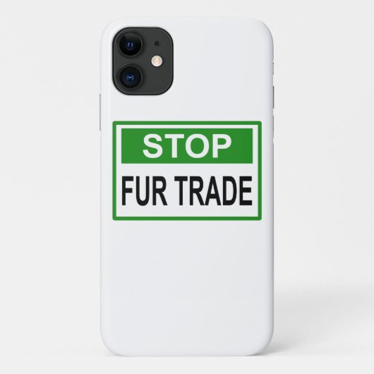 Stop het groene handelsteken van Fur Case-Mate iPhone Case (Achterkant)