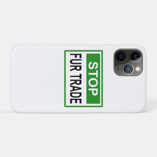 Stop het groene handelsteken van Fur Case-Mate iPhone Case (Achterkant (horizontaal))