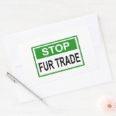 Stop het groene handelsteken van Fur Rechthoekige Sticker (Envelop)