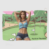 Stop het in het gat golfhanddoek (Horizontaal)