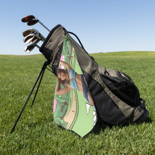Stop het in het gat golfhanddoek (Groen)