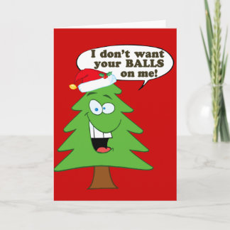 Stop het misbruik van kerstbomen feestdagen kaart