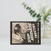 Stop het Needless Tweeten Cop Briefkaart (Staand voorkant)