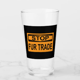 Stop het oranje van het Handelsbord Fur Glas