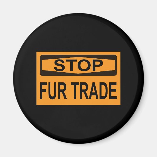 Stop het oranje van het Handelsbord Fur Magneet (Voorkant)