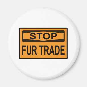 Stop het oranje van het Handelsbord Fur Magneet