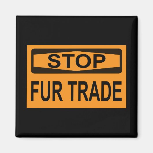 Stop het oranje van het Handelsbord Fur Magneet (Voorkant)