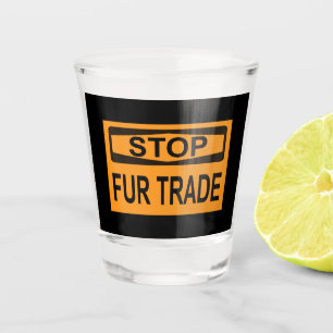 Stop het oranje van het Handelsbord Fur Shot Glas