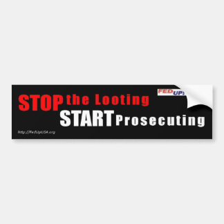 Stop het plassen - begin met het vervolgen van de  bumpersticker