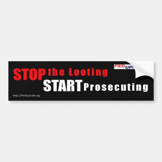 Stop het plassen - begin met het vervolgen van de  bumpersticker (Voorkant)