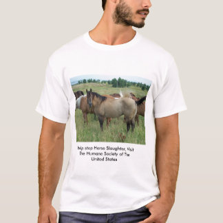 Stop het slachten van paarden t-shirt