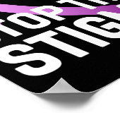 Stop het stigma einde verslaving Paarse lint aware Poster (Hoek)