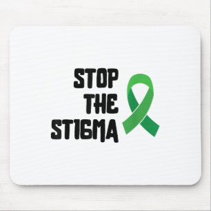 Stop het stigma Shirt Mental Health Awareness Ribb Muismat