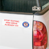 STOP HET TEXTEREN EN RIJDEN AL!!! BUMPERSTICKER (Op Truck)