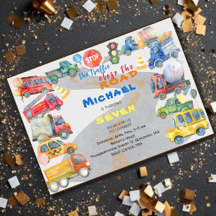 Stop het verkeer dicht bij de verjaardag van de au kaart