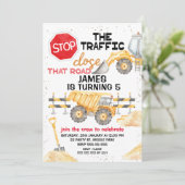 Stop het verkeer, sluit de wegconstructie kaart (Staand voorkant)