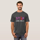 Stop het wrede T-shirt van het dier (Voorkant volledig)