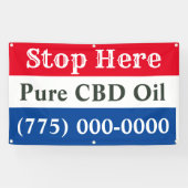 Stop hier CBD Sales 5' Spandoek (Horizontaal)