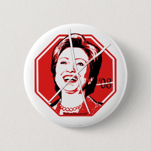 Stop Hillary Anti-Hillary Button (Voorkant)