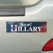 Stop Hillary - wit -.png Bumpersticker (Op auto)