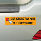 Stop Honking - station langzamer Bumpersticker (Op auto)