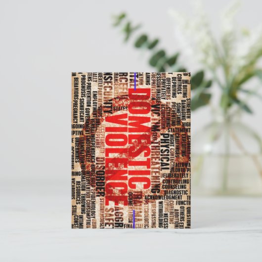 Stop huiselijk geweld briefkaart (Staand voorkant)