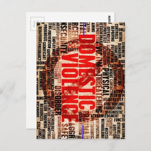 Stop huiselijk geweld briefkaart (Voorkant / Achterkant)