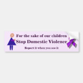 Stop huiselijk geweld bumpersticker (Voorkant)