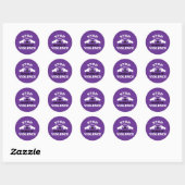 Stop huiselijk geweld ronde sticker (Vel)