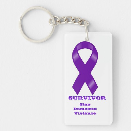 Stop huiselijk geweld sleutelhanger (Voorkant)