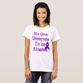 Stop huiselijk geweld t-shirt (Voorkant volledig)