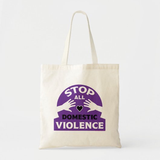 Stop huiselijk geweld tote bag (Voorkant)