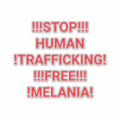 STOP HUMAN TRAFFICKING Hankamer Artjunkhaus COMIC Sticker (Voorkant)